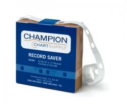 Boxed Roll of Top Open Record Saver 100 Strips