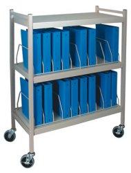 Economy Mobile Chart Rack For 4\" Ringbinders 16 Capacity