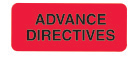 Advance Directives (Fluorescent Red) Alert Label